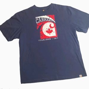 Carhartt shirt canada flag dark blue mens size XL